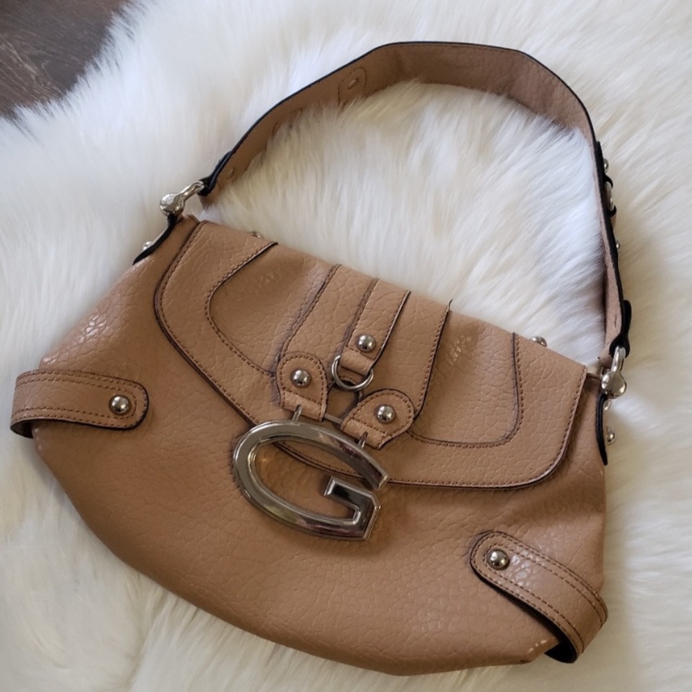 NWOT Guess Tan/Silver Purse